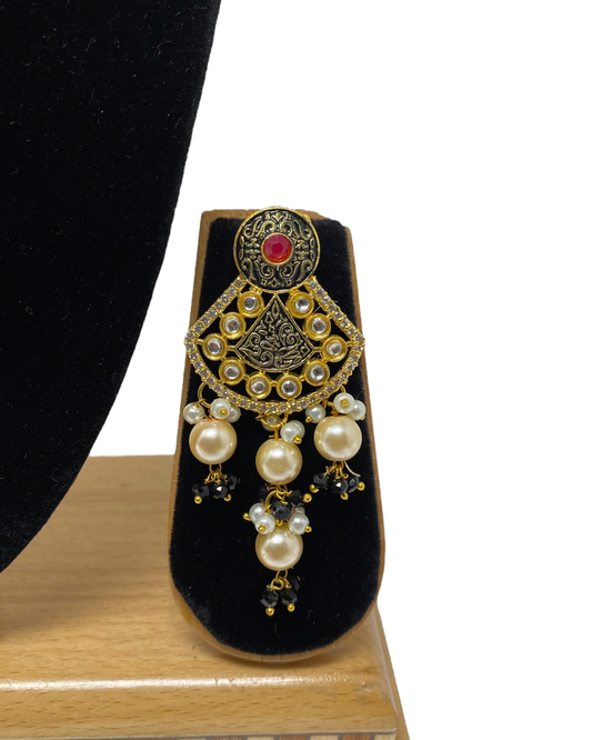 Kundan Mala Necklace & Earring Set With Meenakari KX10
