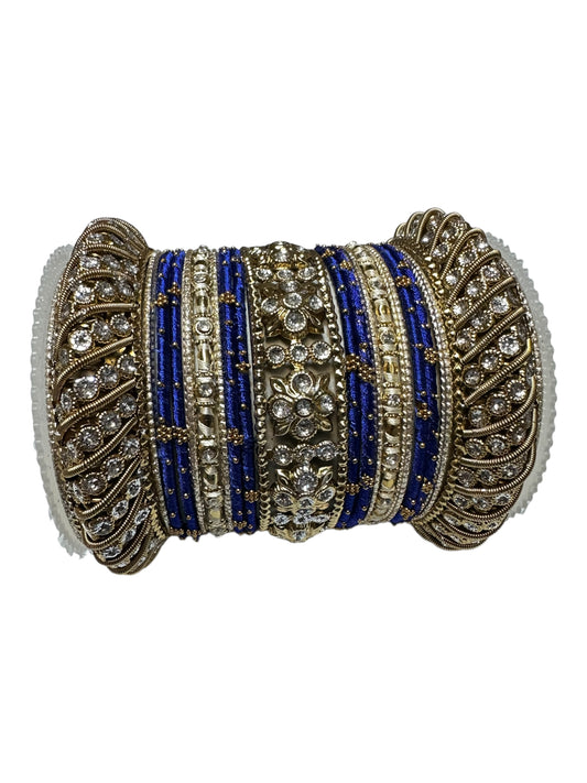 1065 Premium Indian Jewelry Metal Bangle Kangan Set Red Peach Gold Greeen Pink Blue