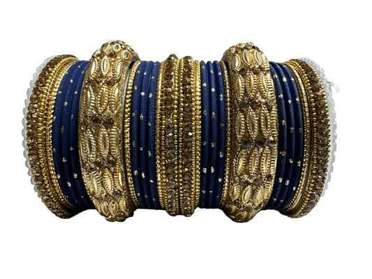 Model 1192 Size 2-4 Indian Metal Bangle Churiyan Kangan Set in Various Colors