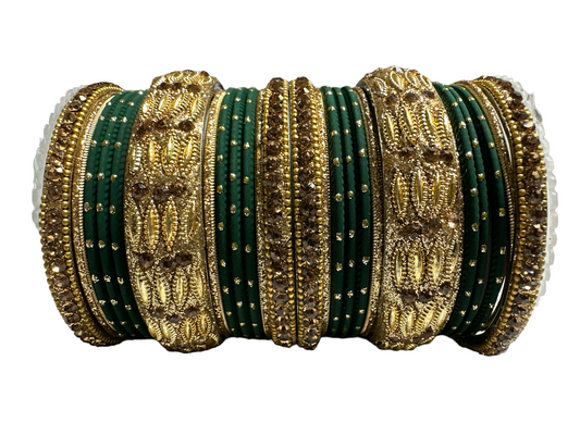 Model 1192 Size 2-10 Indian Metal Bangle Churiyan Kangan Set in Various Colors