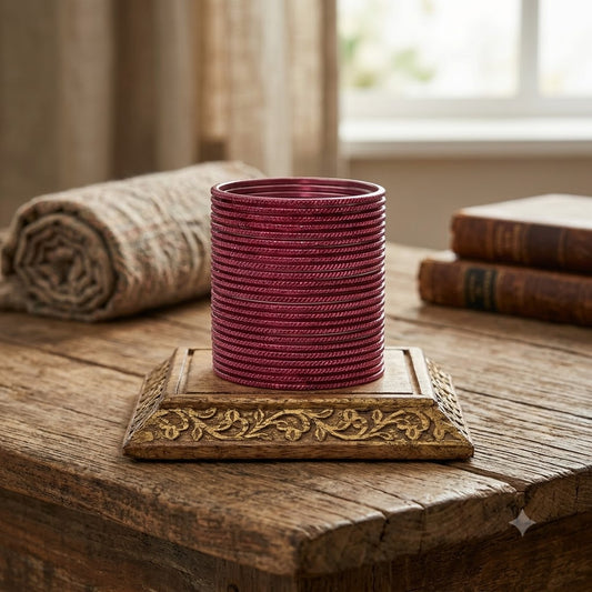 KGF- Kids Strawberry Textured Metal Bangle Set (Pack of 24)
