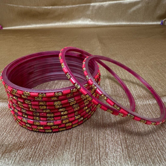 Jwalamukhi - Traditional Glass bangle pack of 12