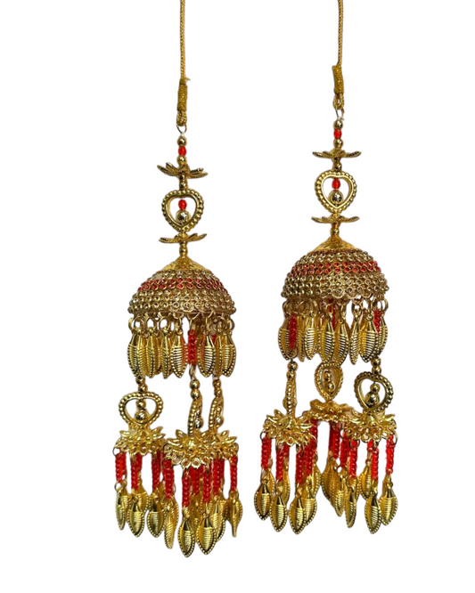 Gold & Red Bridal Dulhan Kalire Traditional Punjabi Indian Wedding #K7