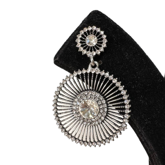 German Silver Oxidized Earrings #DE1