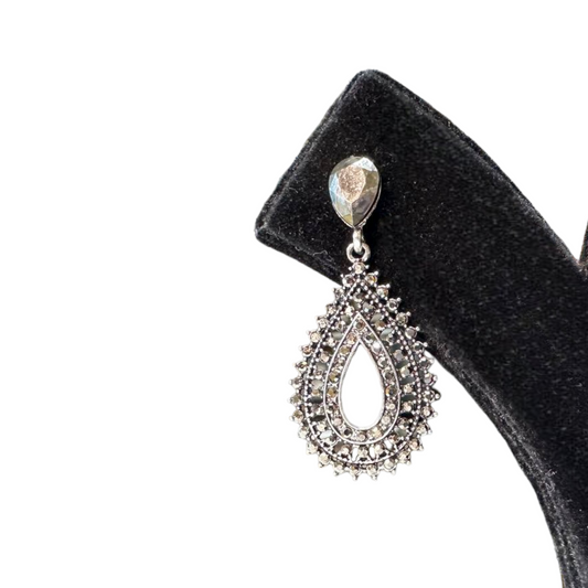 German Silver Oxidized Earrings #DE4