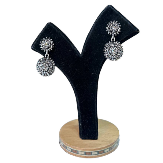 German Silver Oxidized Earrings #DE10