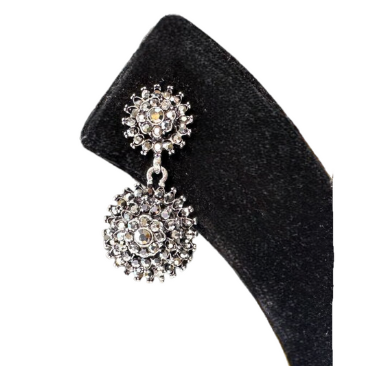 German Silver Oxidized Earrings #DE10