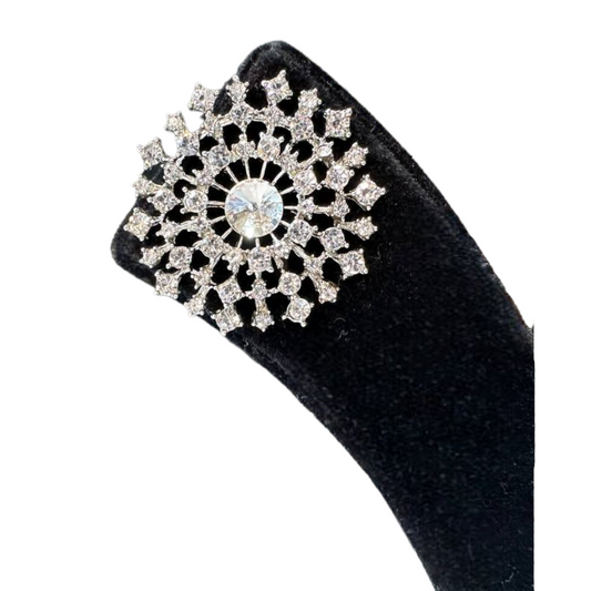 Silver Studs Earrings With Clear Stones #DE11