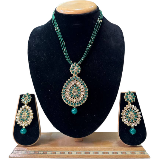 Pendant And Earring With Chain Set #DNS-1