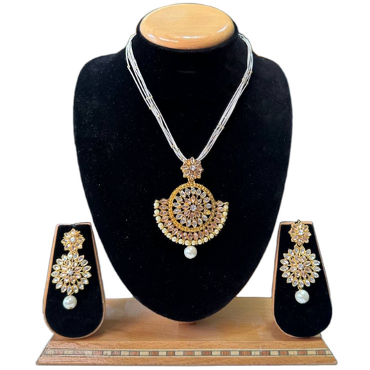 Pendant And Earring With Chain Set #DNS2