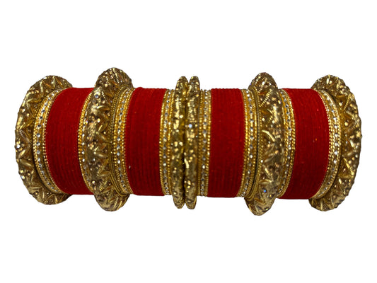 1188 Indian Metal Bangle Kangan Set Red Maroon Pink Green Blue Yellow