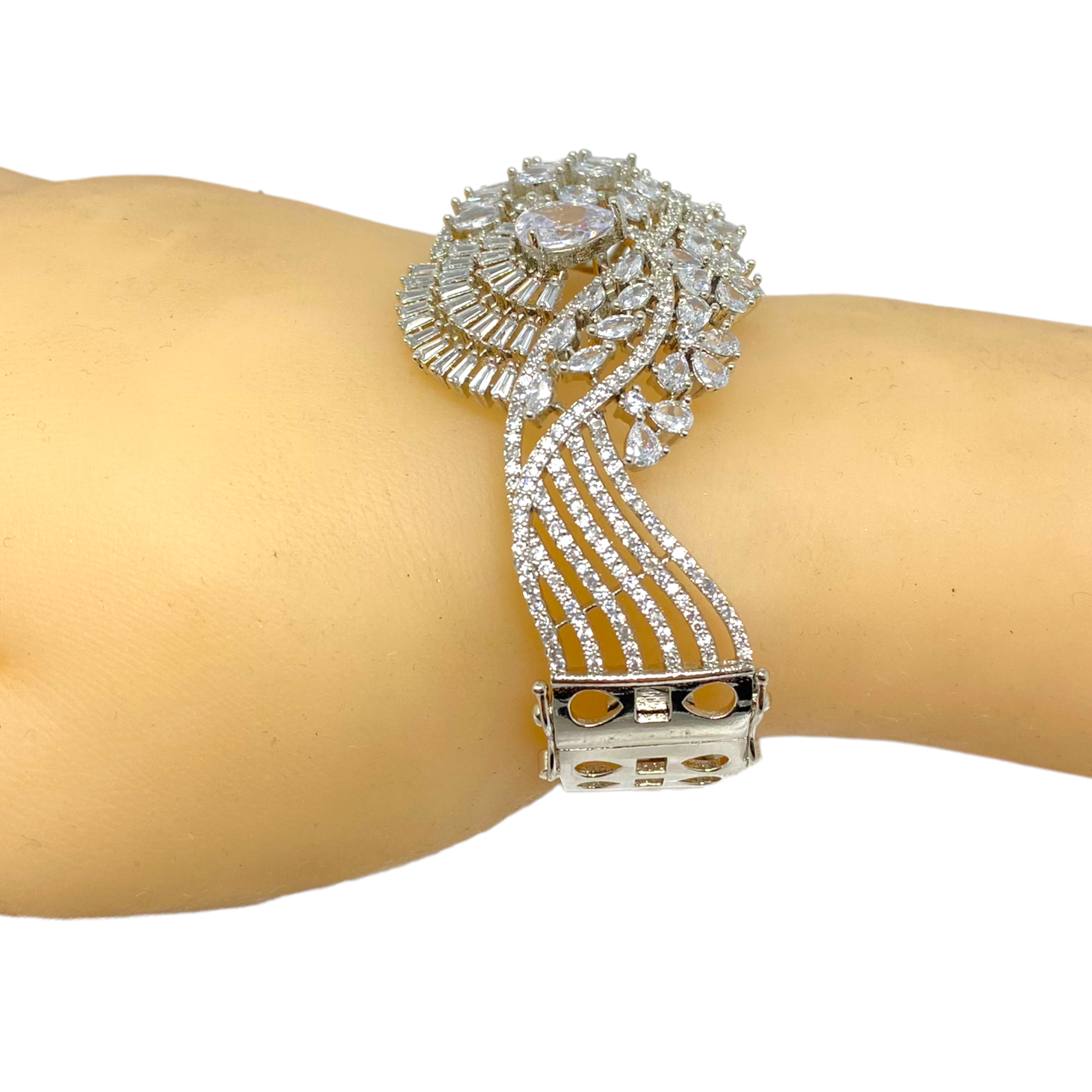 AD Openable Bracelets with American Diamond CZ Stones ADBR21