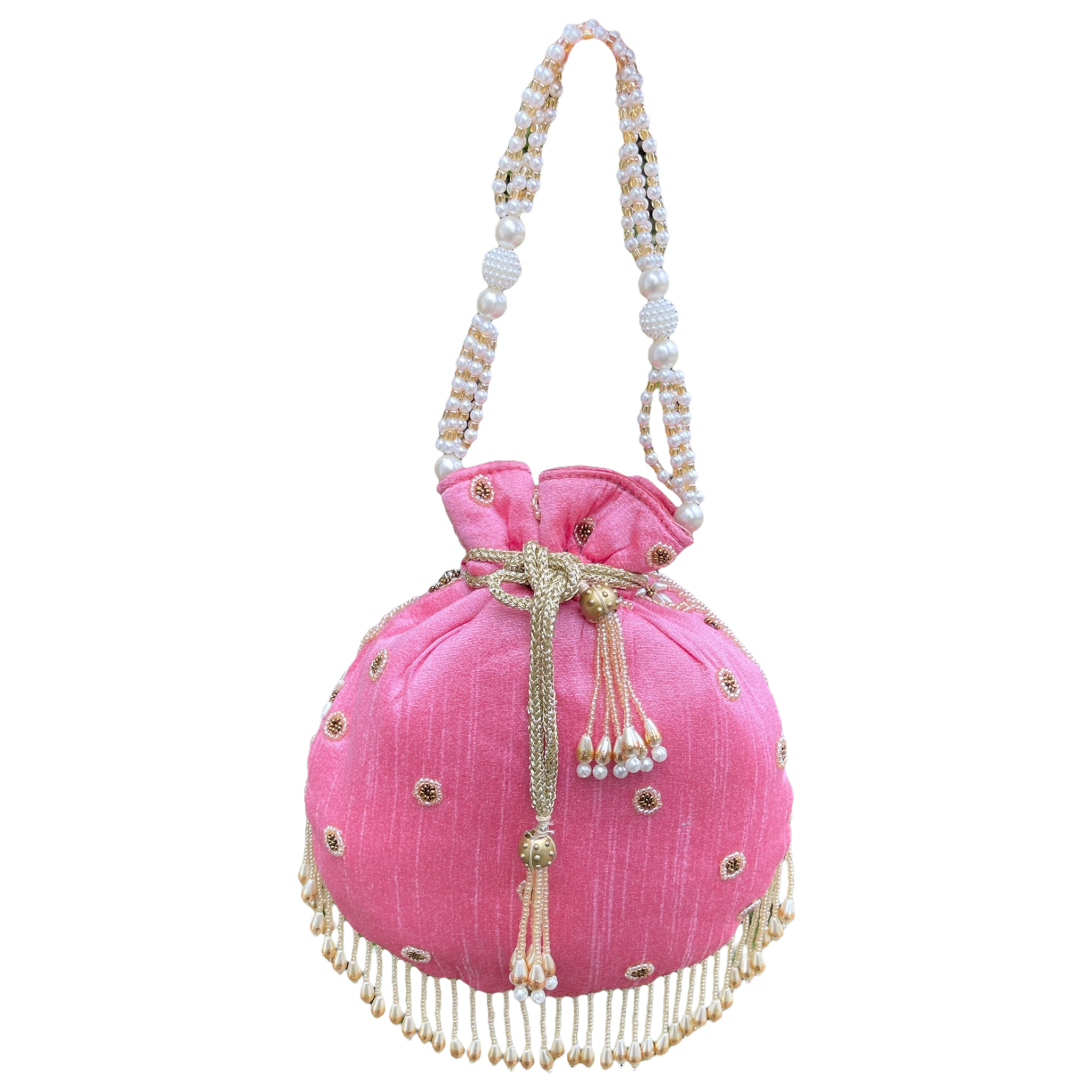 Silk Hand Potli Bag Purse with Tassels HB15