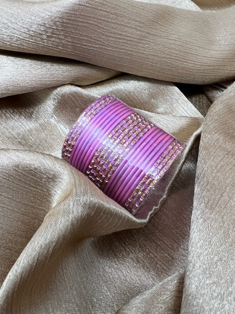 Indian Kids Color Metal Bangle Set Churiyan With Gold #RR