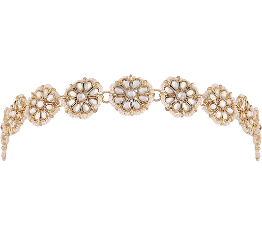 Gold Kundan Sheeshphool Sheesh Phool Matha Patti Indian Hair Jewelry Maang Tikka #SP1