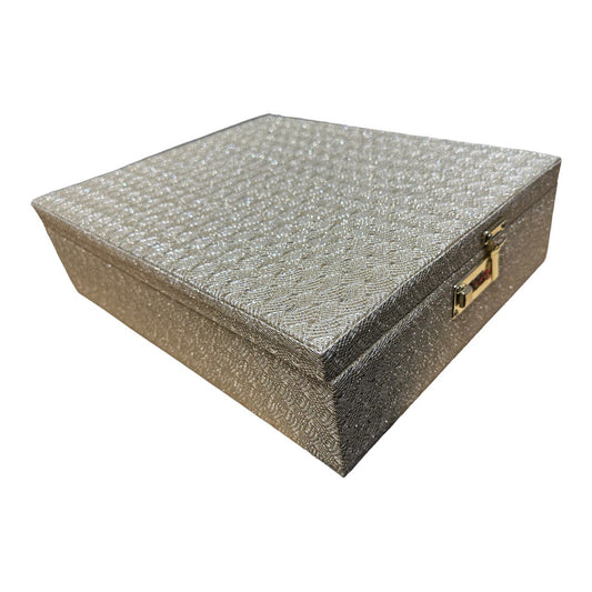 Lockable Bangle, Bracelet, Chain & Jewelry Box In Pink & Gold Glitter Color