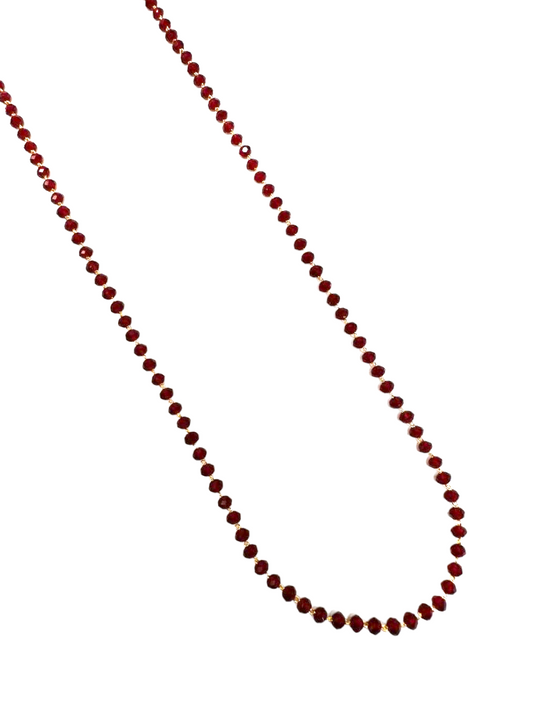 Red Hydro Beads Necklace Chain - Zenia Creations