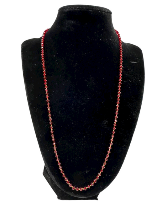 Red Hydro Beads Necklace Chain - Zenia Creations