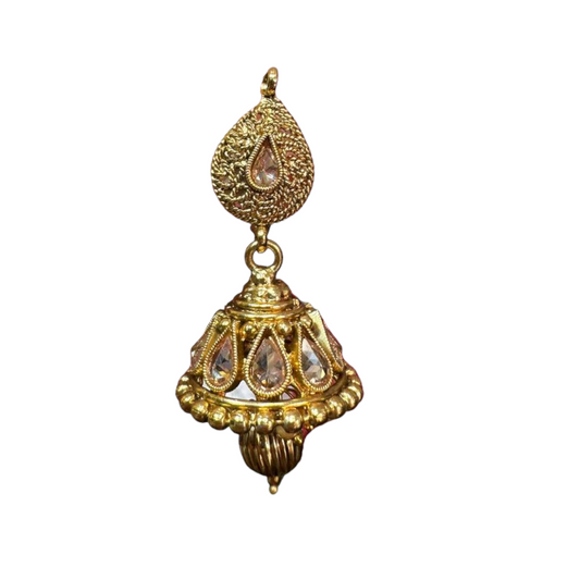 Gold Plated Reverse American Diamond Necklace And Earring Set #RAD16