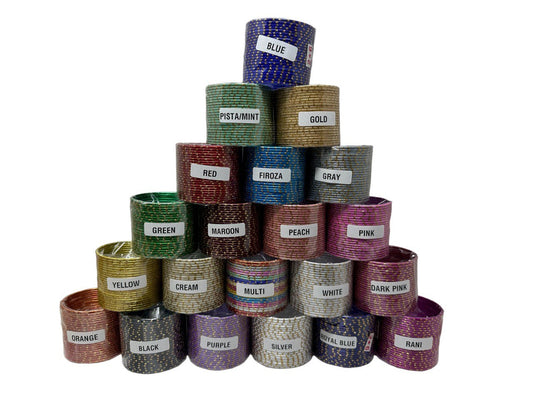 Indian Women Color Metal Bangle Set Churiyan #JHA1