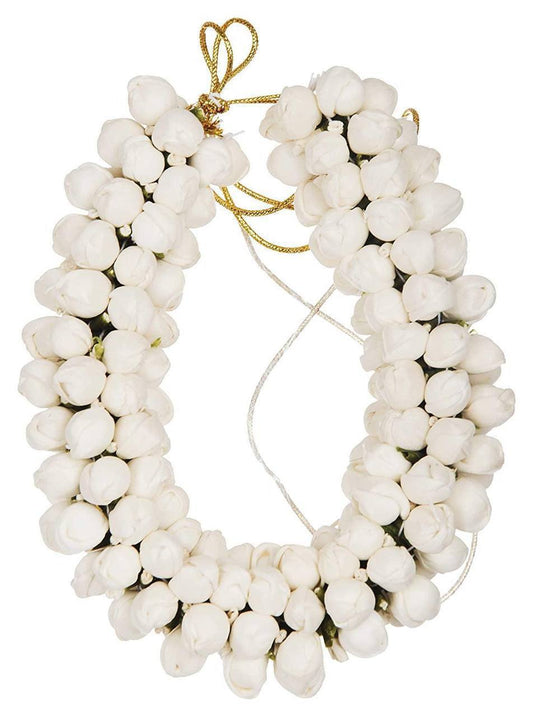 Indian Artificial White Mogra Gajra Flowers For Hands or Hair Juda