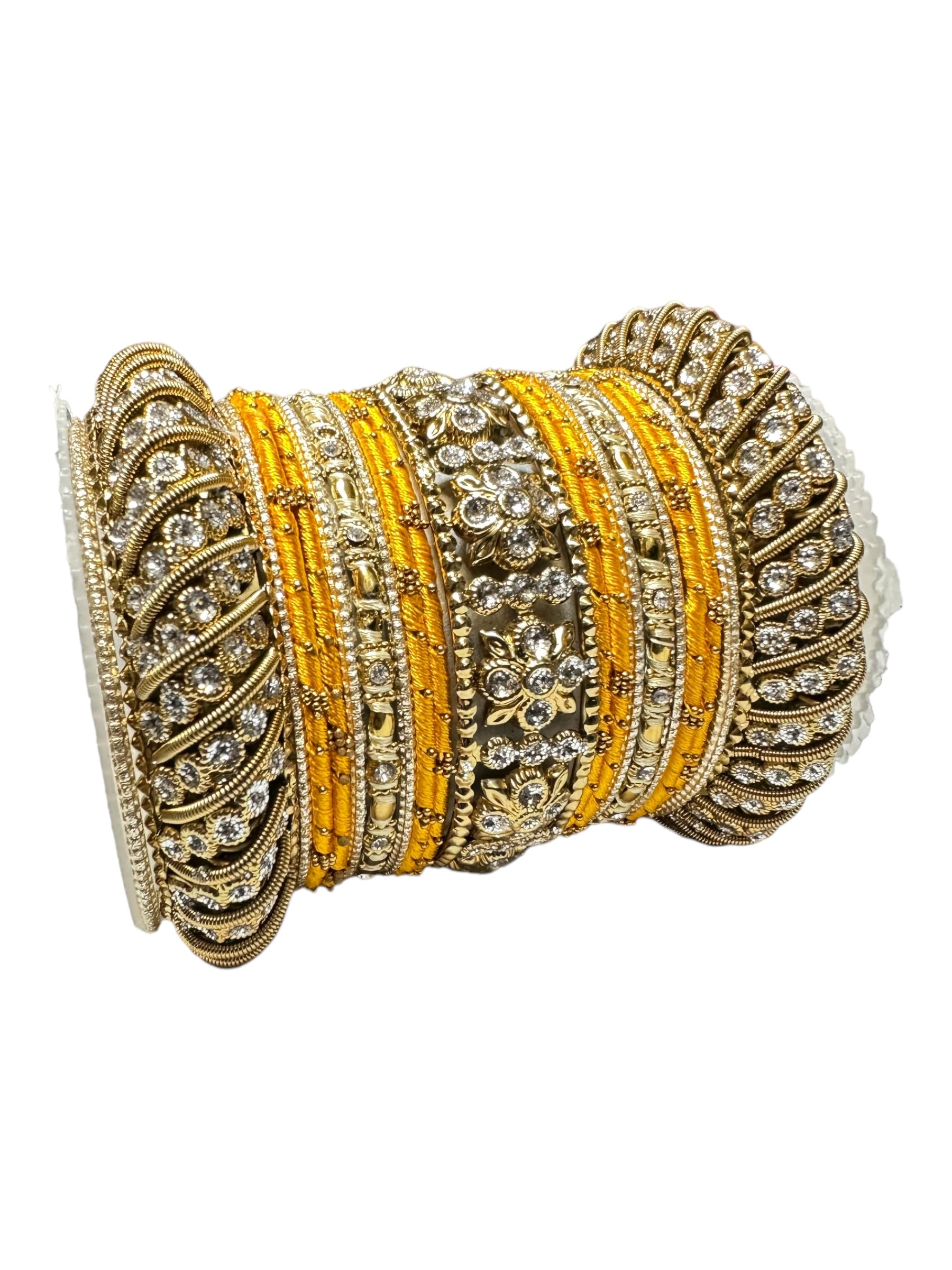 1065  Premium Indian Jewelry Metal Bangle Kangan Set Red Peach Gold Greeen Pink Blue