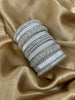 1148  SIze 2-10  Indian Bridal Chuda Churiyan Metal Silver Kangan Bangles Set