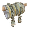 1149S - Silver finish Bangle set with Kalire Size 2-6 for Wedding, anniversary Indian Jewelry