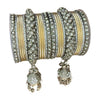 1149S - Silver finish Bangle set with Kalire Size 2-6 for Wedding, anniversary Indian Jewelry