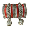 1149S - Silver finish Bangle set with Kalire Size 2-6 for Wedding, anniversary Indian Jewelry
