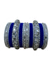 1158s Silver Indian Bridal Bollywood Style Metal Bangle Set With Kalire Jhumki