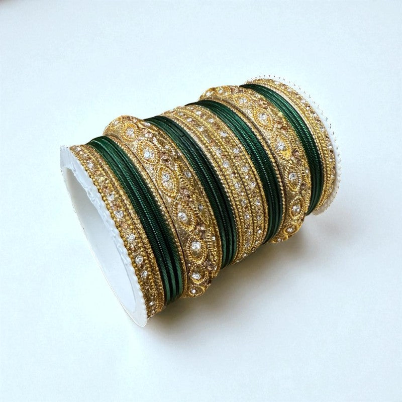 1176G- Color Metal Bangle with kada Set #1