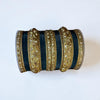 1176G- Color Metal Bangle with kada Set #1