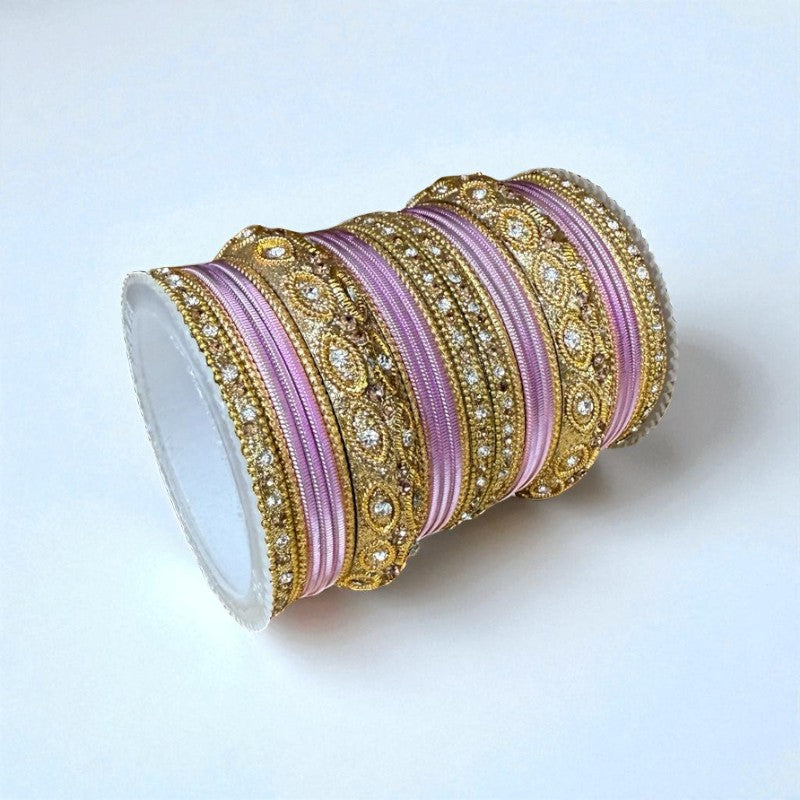 1176G- Color Metal Bangle with kada Set #1