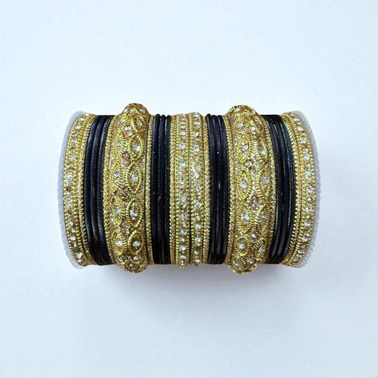 1176G- Color Metal Bangle with kada Set #2