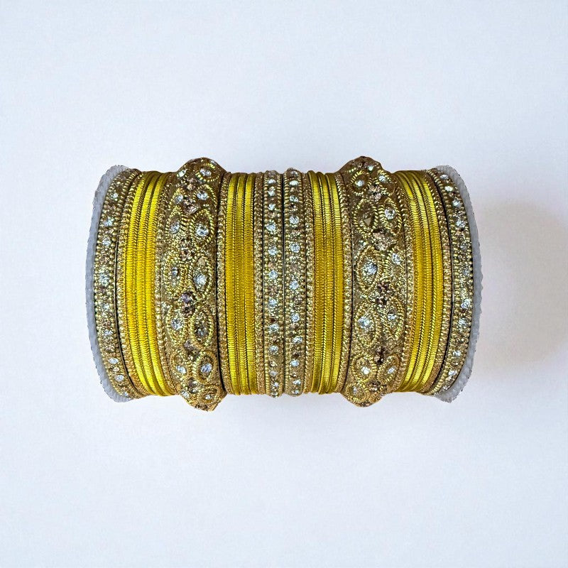1176G- Color Metal Bangle with kada Set #2
