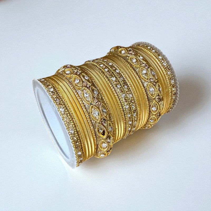 1176G- Color Metal Bangle with kada Set #2