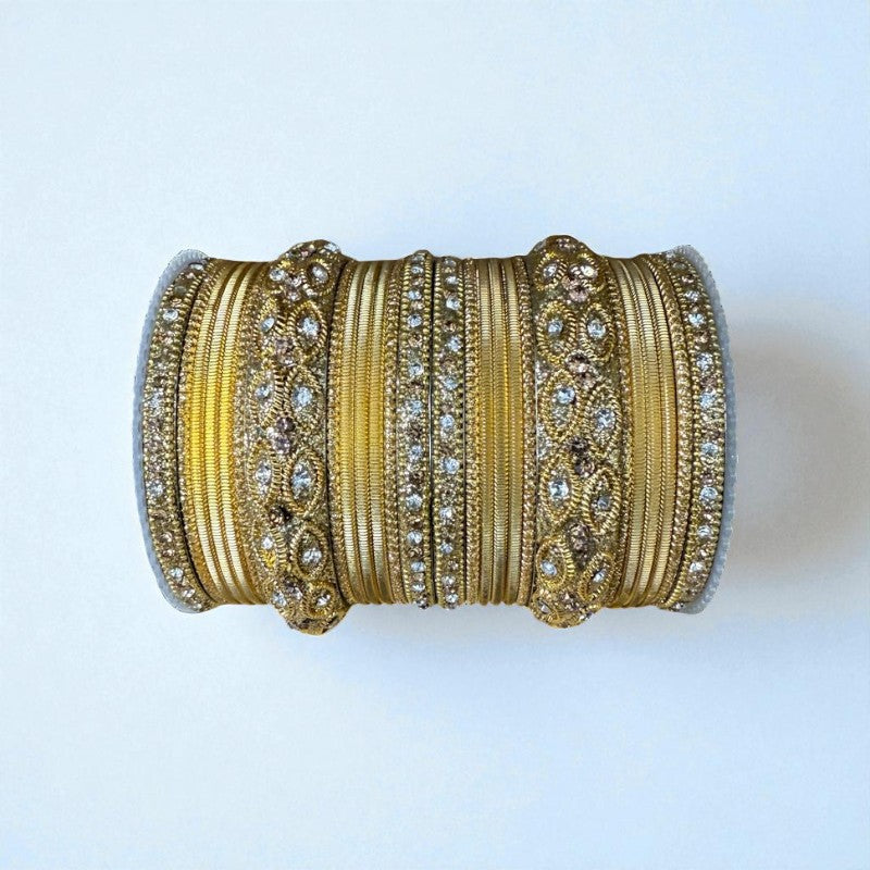 1176G- Color Metal Bangle with kada Set #2