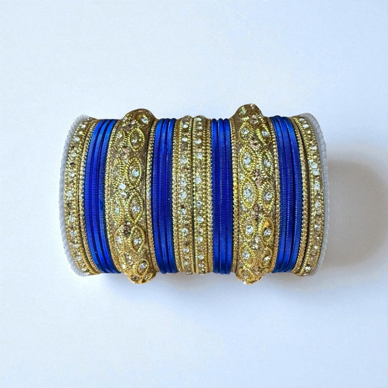 1176G- Color Metal Bangle with kada Set #1