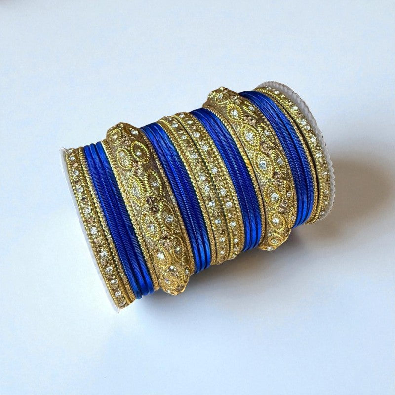 1176G- Color Metal Bangle with kada Set #1