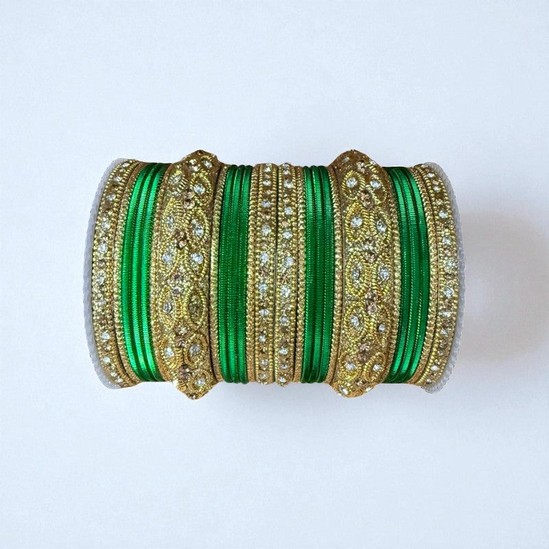 1176G- Color Metal Bangle with kada Set #1