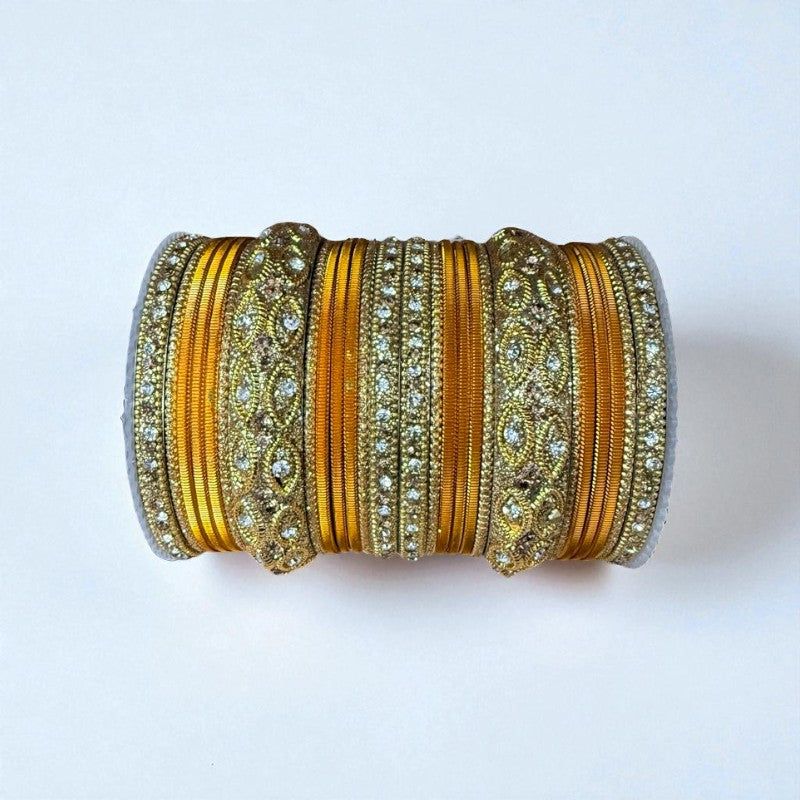 1176G- Color Metal Bangle with kada Set #1