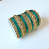 1176G- Color Metal Bangle with kada Set #1