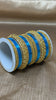 1181G-Bl Indian Bridal Chuda Churiyan Metal Glossy Blue Color Kangan Bangles Set