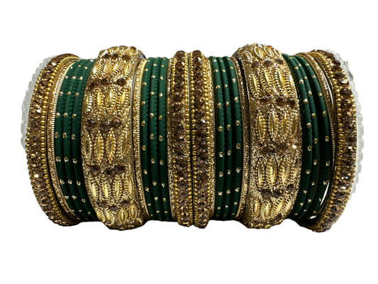 Model 1192 Size 2-10  Indian Metal Bangle Churiyan  Kangan Set in Various Colors