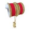 1216A Indian Bridal Bollywood Style Metal Bangle Set With Kalire Jhumki