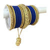 1216A Indian Bridal Bollywood Style Metal Bangle Set With Kalire Jhumki