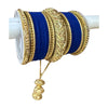 1216A Indian Bridal Bollywood Style Metal Bangle Set With Kalire Jhumki
