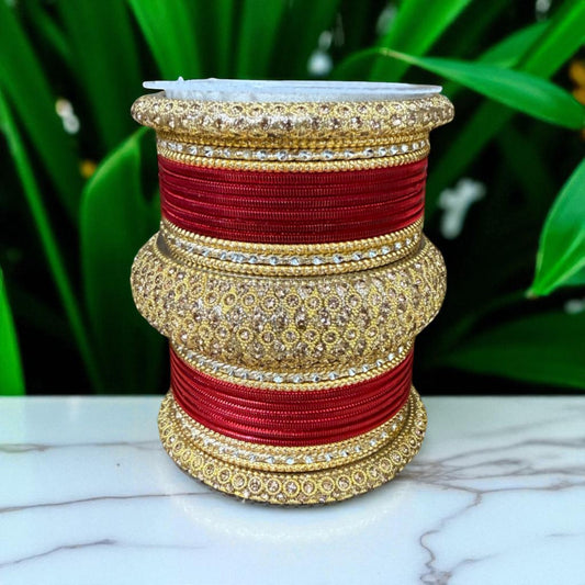 Indian Metal Chuda Churiyan Kangan Bangle Set #1228