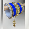 #1229 Velvet Indian Bangle Churiyan Kangan Set with jhumka